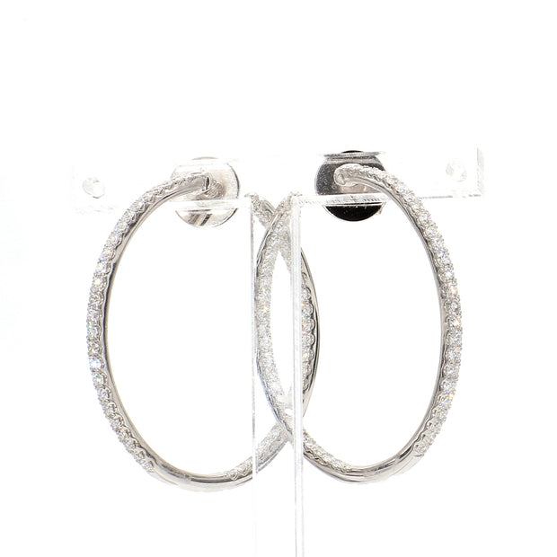 Diamond Hoop Earrings