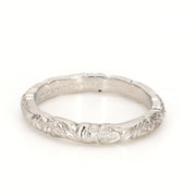 Intricate Hand-Carved Platinum Band
