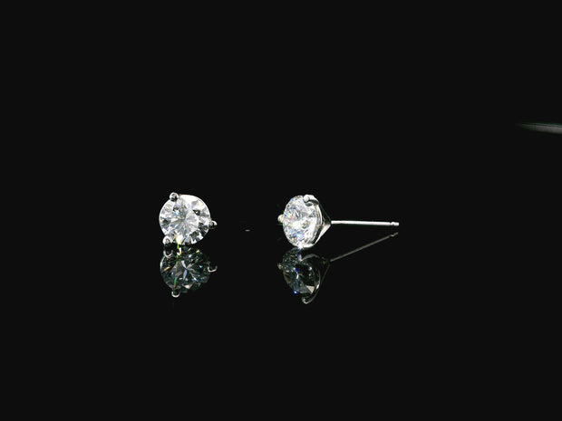 Platinum Lab-Grown Diamond Martini Studs 0.75CTW