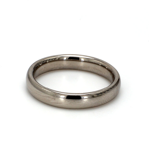 Comfort-Fit Polished Plain Metal Band