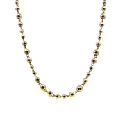 Ball Chain Necklace with Diamond Lobster Clasp in 18K Yellow Gold