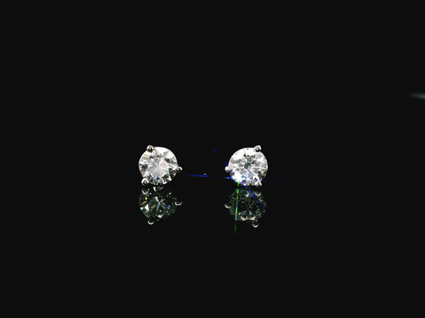 Platinum Lab-Grown Diamond Martini Studs 0.75CTW