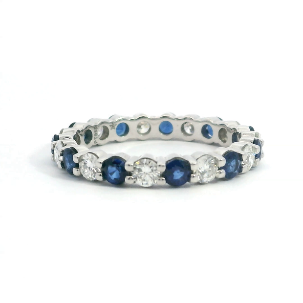 Alternating Sapphire Eternity Band