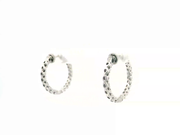 Locking Diamond Hoop Earrings