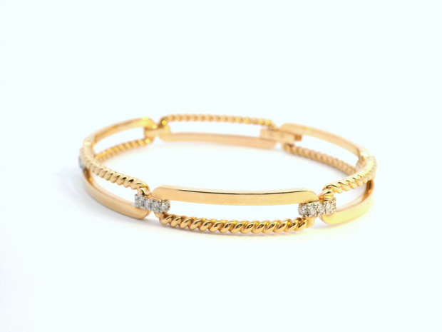 Rectangular Bar Diamond Bracelet