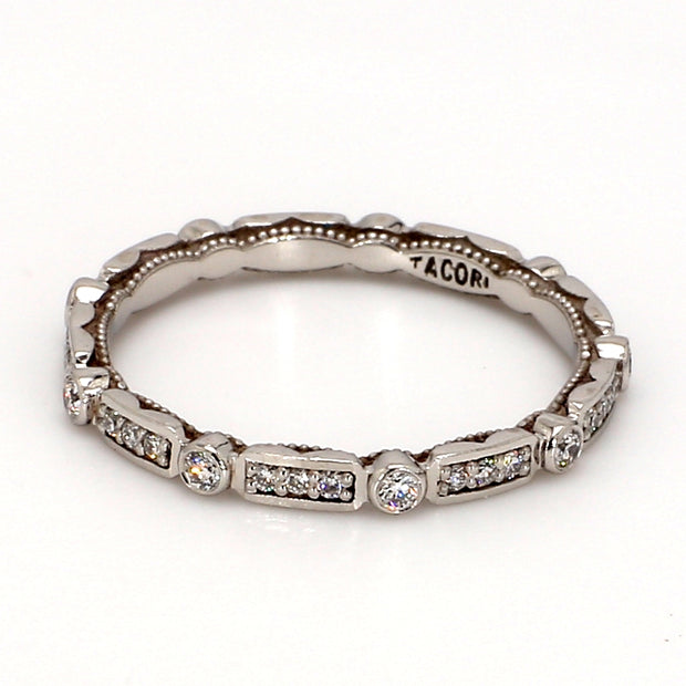 TACORI Sculpted Alternating Bezel-Set Eternity Band