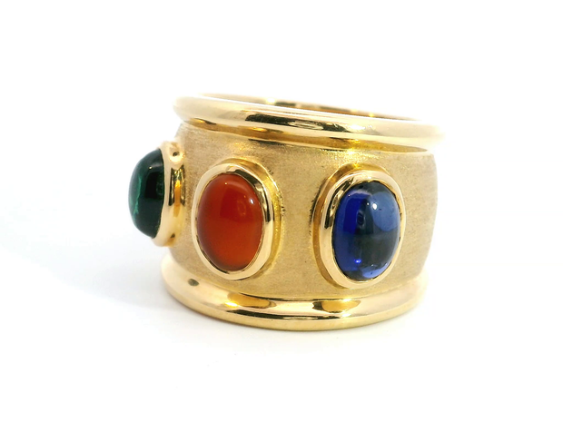 Multi-Treasure Gemstone Fashion Ring