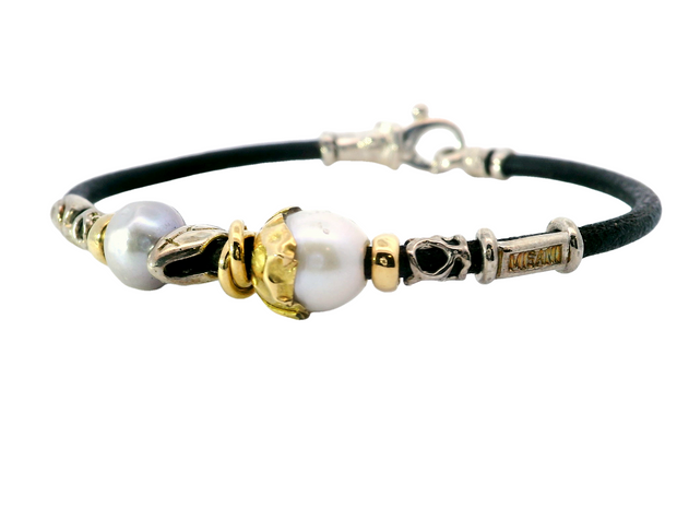 Freshwater Pearl Leather Bracelet