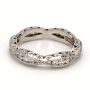 Crescent Side Profile Eternity Band