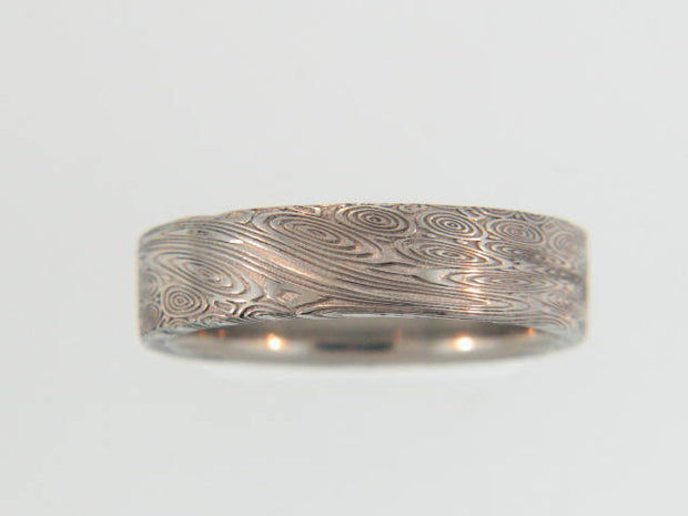 Damascus Textured Plain Metal Band