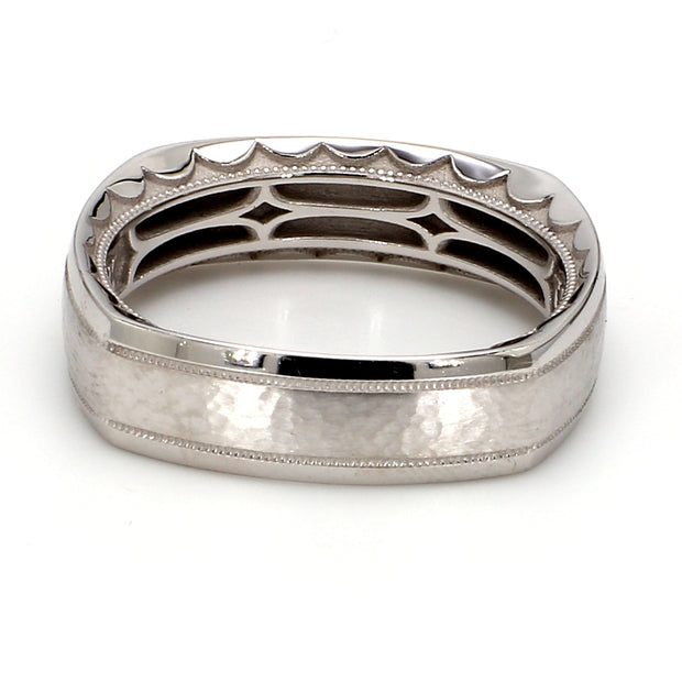 Millgrained Hammered Plain Metal Band