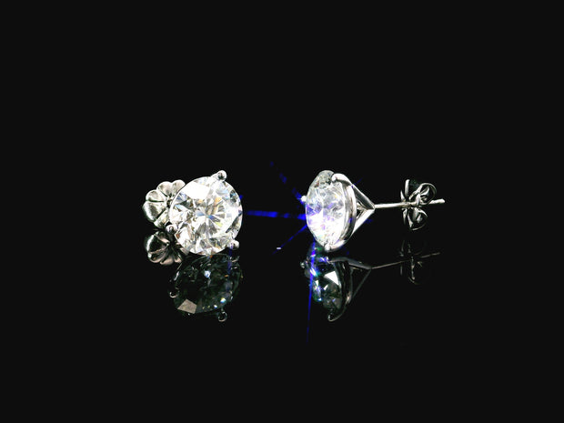 Platinum Lab-Grown Diamond Martini Studs 4.00CTW