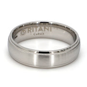 Cobalt White Metal Gent's Band by Ritani