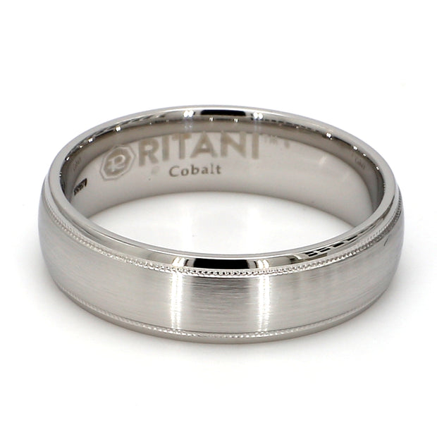 Cobalt White Metal Gent's Band by Ritani