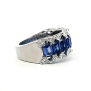 TACORI RoyalT Diamond & Blue Sapphire Mosaic Ring