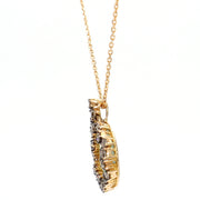 Rose Gold Starburst Diamond & Chalcedony Necklace