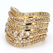 Cocoa & Champagne Diamond Encrusted Multi-Band Ring