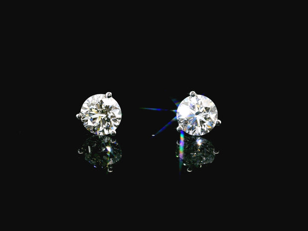 Platinum Lab-Grown Diamond Martini Studs 3.00CTW