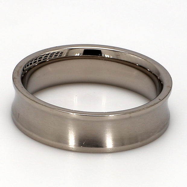 Curved Mixed Plain Metal Band