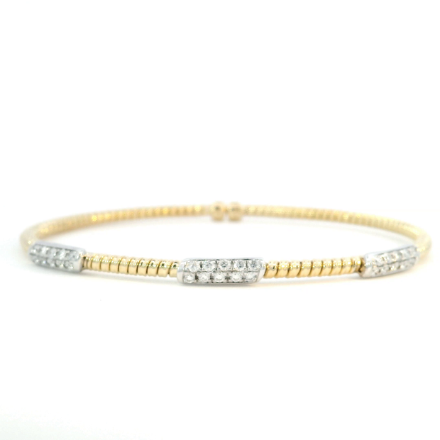 Flexible White Gold & Diamond Bracelet