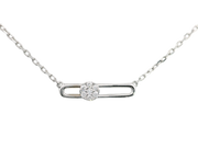 Sliding Diamond Pendant Necklace
