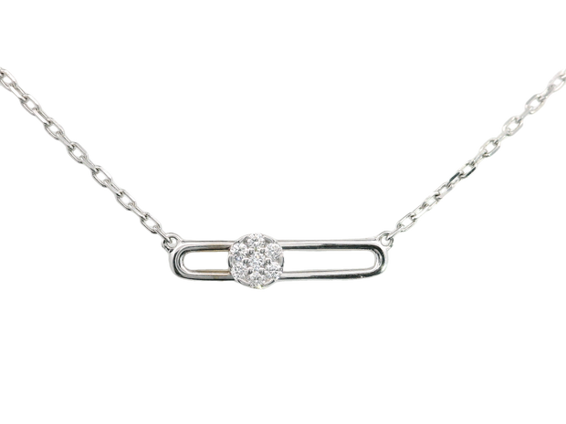 Sliding Diamond Pendant Necklace