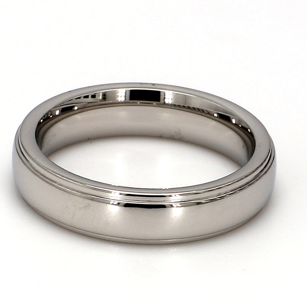 Comfort-Fit Polished Plain Metal Band