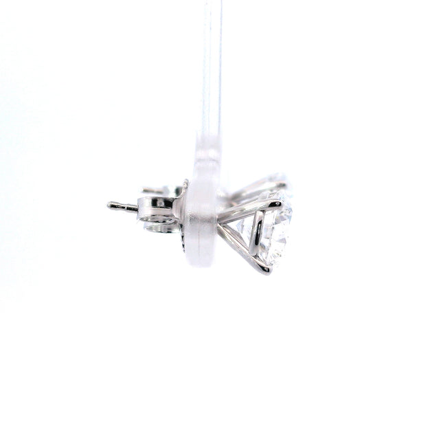 3.09 Carat Lab-Grown Diamond Stud Earrings in 14K White Gold