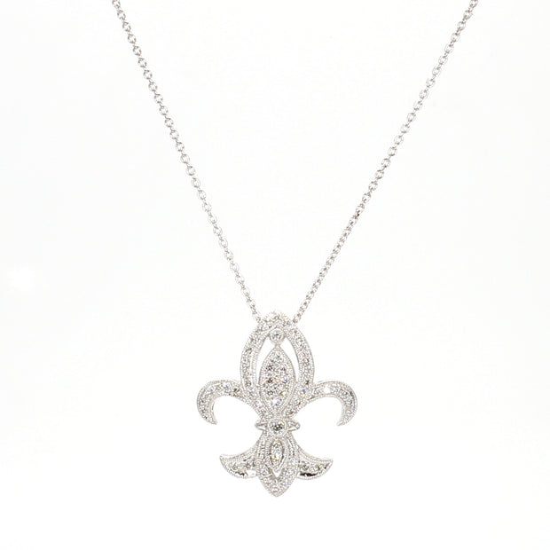Fleur-de-Lis Diamond Necklace