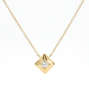 Offset Square Diamond Necklace