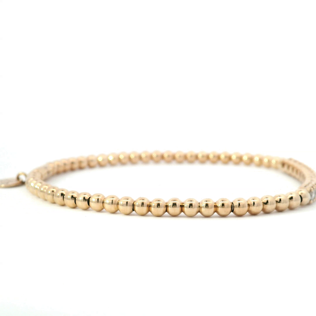 Gold & Diamond Stretch Bracelet
