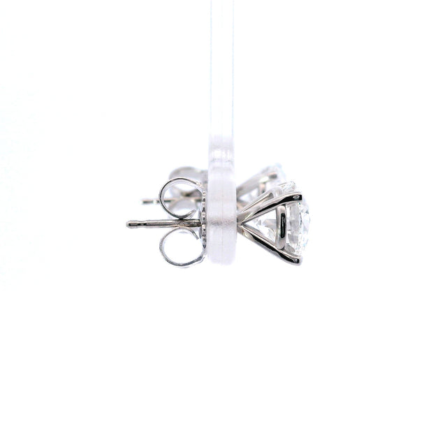 3.08 Carat Lab-Grown Diamond Stud Earrings in 14K White Gold