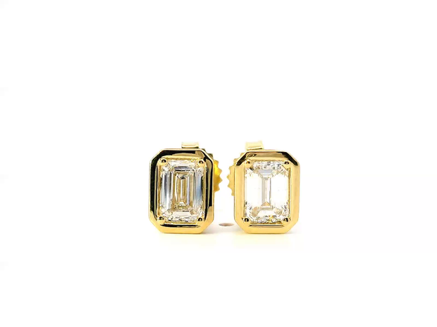 TACORI Allure | Emerald Diamond Stud Earring - 1.5ct