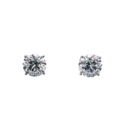 3.09 Carat Lab-Grown Diamond Stud Earrings in 14K White Gold