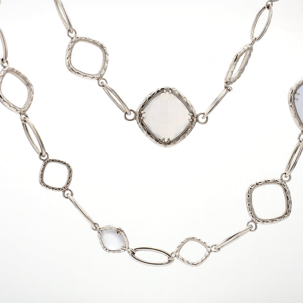 Chalcedony Briolette Gemstone Necklace