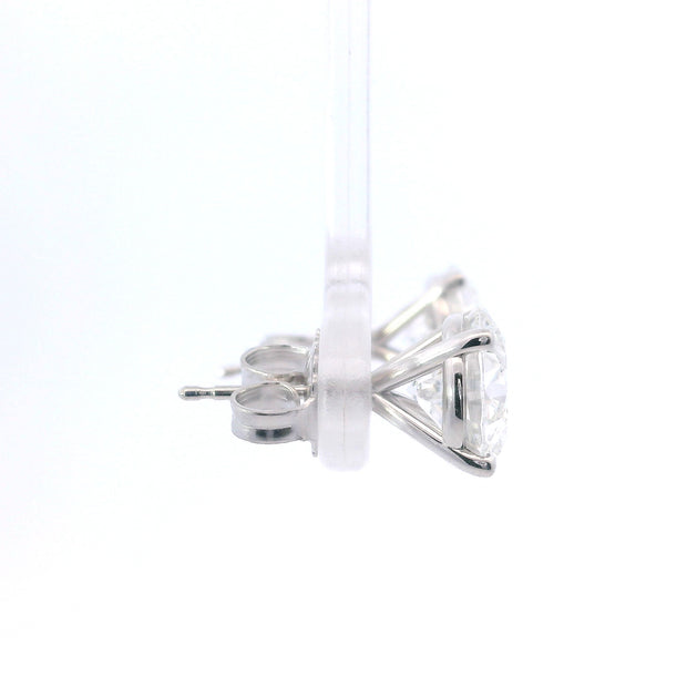 4.12 Carat Lab-Grown Diamond Stud Earrings in 14K White Gold