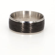 Fine Carbon Fiber Mixed Plain Metal Band