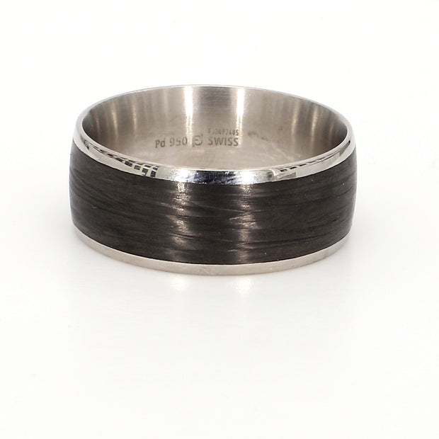 Fine Carbon Fiber Mixed Plain Metal Band