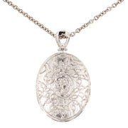 Captivating Diamond & Sapphire Locket Necklace