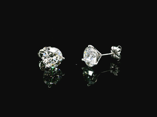 Platinum Lab-Grown Diamond Martini Studs 3.00CTW