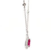 Pear Ruby Gemstone Necklace