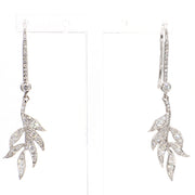 Floral Drop Diamond Earrings