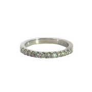 Half-Eternity Diamond Band in Platinum