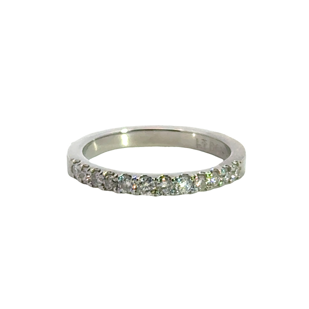 Half-Eternity Diamond Band in Platinum