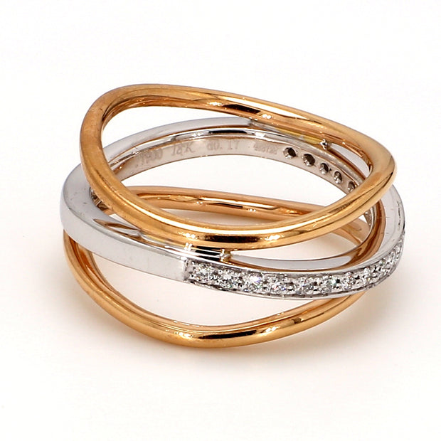 Twist Diamond Fashion Ring
