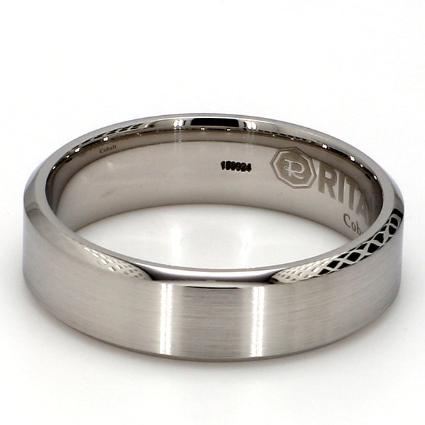 Cobalt White Metal Gent's Band by Ritani