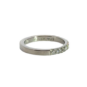 Half-Eternity Diamond Band in Platinum