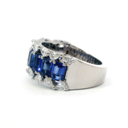 TACORI RoyalT Diamond & Blue Sapphire Mosaic Ring