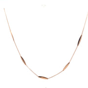Gold Bar Station Necklace in Rose Gold